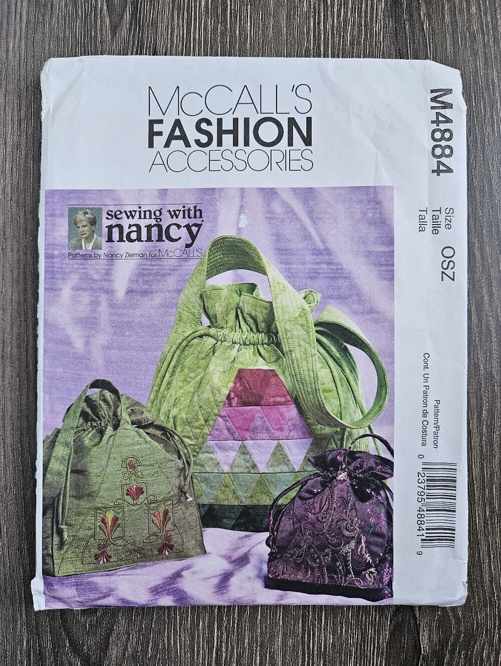 NEW McCall's M4884 Drawstring Bags Pattern